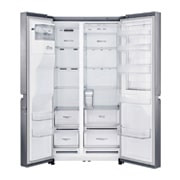 LG 625L Door in Door™ Side by Side (Shiny Steel) - Energiklass E, Vann/isdispenser uten vanntilkobling og Smart Diagnosis™ med Wi-Fi, GSJ761PZEE