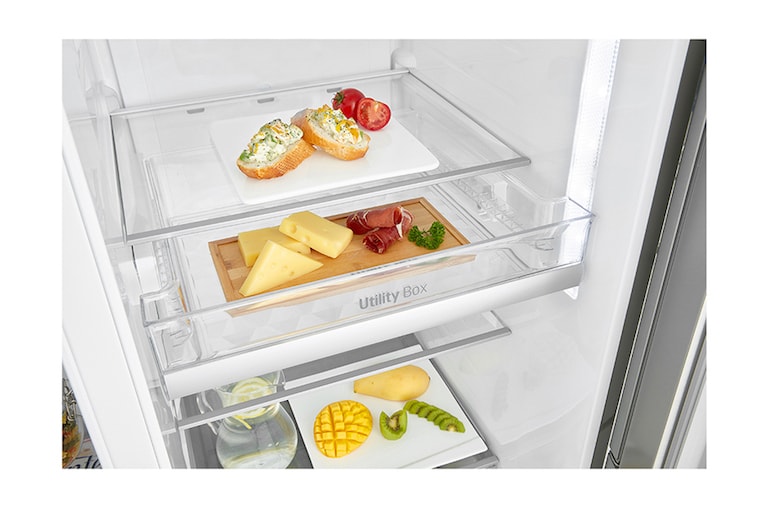 LG 625L Door in Door™ Side by Side (Noble Steel) - Energiklass F, Vatten/is via röranslutning, Smart Diagnosis™ med Wi-Fi, GSJ960NSTZ