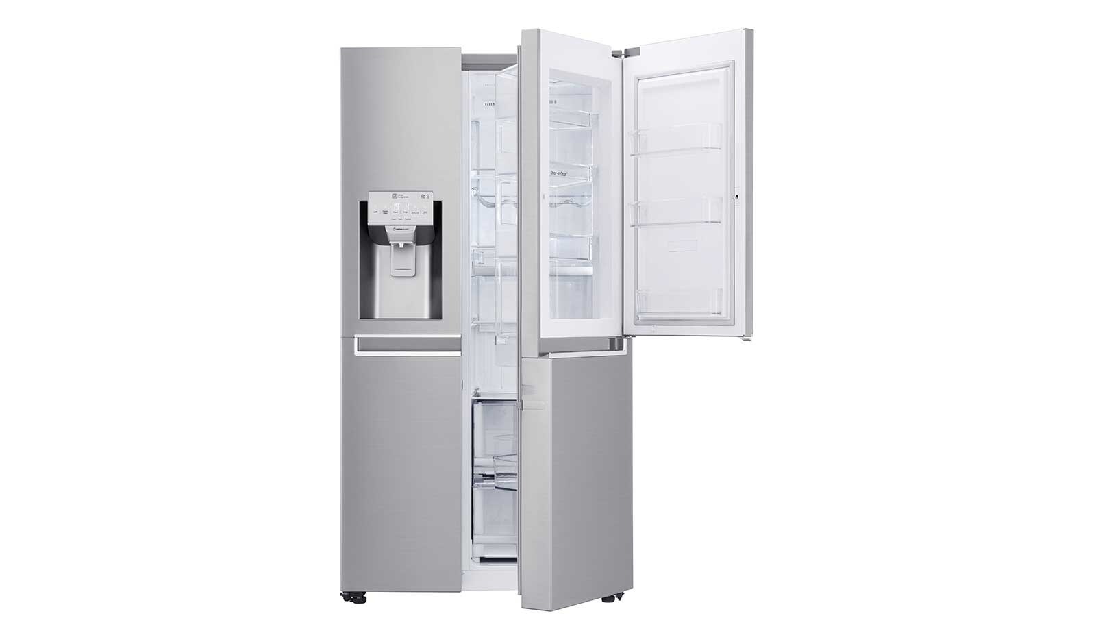 LG 625L Door in Door™ Side by Side (Noble Steel) - Energiklass F, Vatten/is via röranslutning, Smart Diagnosis™ med Wi-Fi, GSJ960NSTZ
