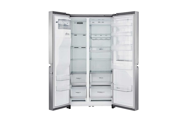LG 625L Door in Door™ Side by Side (Noble Steel) - Energiklass F, Vatten/is via röranslutning, Smart Diagnosis™ med Wi-Fi, GSJ960NSTZ
