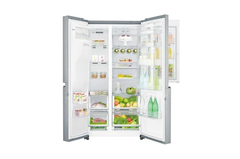 LG 625L Door in Door™ Side by Side (Noble Steel) - Energiklass F, Vatten/is via röranslutning, Smart Diagnosis™ med Wi-Fi, GSJ960NSTZ