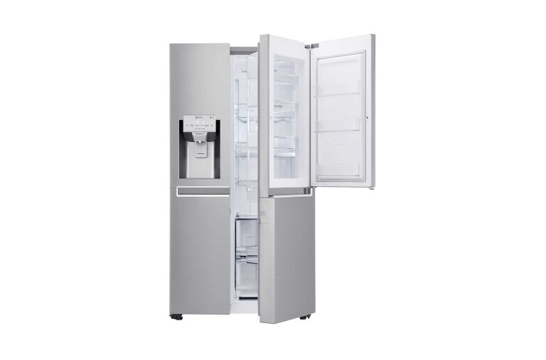 LG 625L Door in Door™ Side by Side (Noble Steel) - Energiklass F, Vatten/is via röranslutning, Smart Diagnosis™ med Wi-Fi, GSJ960NSTZ