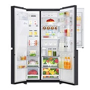 LG 625L Door in Door™ Side by Side (Matte Black) - Energiklass E, Vatten/is utan röranslutning, Smart Diagnosis™ med Wi-Fi, GSJ961MCCZ