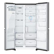 LG 625L Door in Door™ Side by Side (Shiny Steel) - Energiklass F, Vatten/is utan röranslutning, Smart Diagnosis™ med Wi-Fi, GSJ961PZVZ