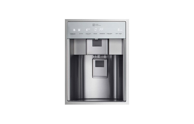 LG Avfrostningsfritt och side-by-side-skåp med dörr-i-dörr och isdispenser (Nettovolym 596 liter), GSJ976NSBZ
