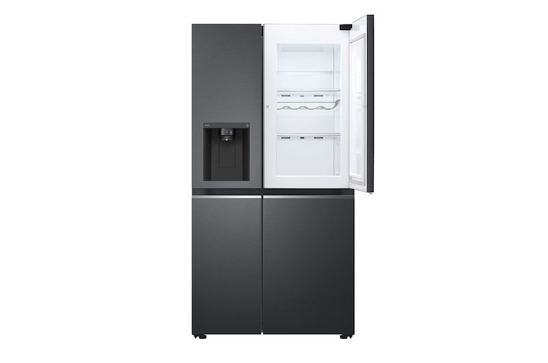 LG 635L Door in Door™ Side by Side (Matte Black Stainless Steel), Energiklass E, Vatten/is utan röranslutning, Smart Diagnosis™ med Wi-Fi, GSJV71MCLE