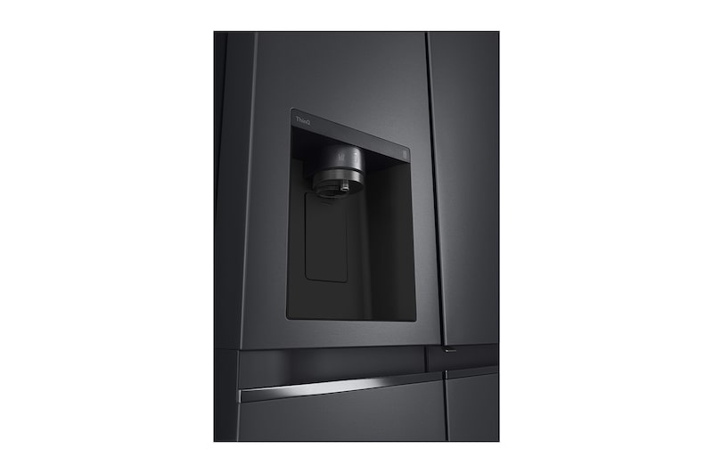 LG 635L Door in Door™ Side by Side (Matte Black Stainless Steel), Energiklass E, Vatten/is utan röranslutning, Smart Diagnosis™ med Wi-Fi, GSJV71MCLE