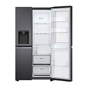 LG 635L Door in Door™ Side by Side (Matte Black Steel), Energiklass E, Vatten/is utan röranslutning, Smart Diagnosis™ med Wi-Fi, GSJV71MCTE