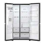 LG 635L Door in Door™ Side by Side (Matte Black Steel), Energiklass E, Vatten/is utan röranslutning, Smart Diagnosis™ med Wi-Fi, GSJV71MCTE