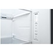 LG 635L Door in Door™ Side by Side (Matte Black Steel), Energiklass E, Vatten/is utan röranslutning, Smart Diagnosis™ med Wi-Fi, GSJV71MCTE