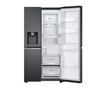 LG 635L Door in Door™ Side by Side (Matte Black Steel), Energiklass E, Vatten/is utan röranslutning, Smart Diagnosis™ med Wi-Fi, GSJV91MCAE