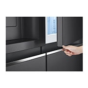 LG 635L Door in Door™ Side by Side (Matte Black Steel), Energiklass E, Vatten/is utan röranslutning, Smart Diagnosis™ med Wi-Fi, GSJV91MCAE