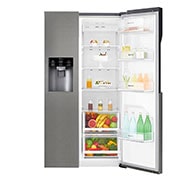 LG 606L Side by Side (Mörkgrå) - Energiklass F, Vatten/is via röranslutning, Smart Diagnosis™, GSL360ICEV