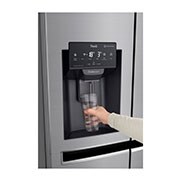 LG 625L Side by Side (Shiny Steel) - Energiklass E, Vatten/is utan röranslutning, Smart Diagnosis™ med Wi-Fi, GSL461ICEE