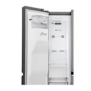 LG 625L Side by Side (Shiny Steel) - Energiklass E, Vatten/is utan röranslutning, Smart Diagnosis™ med Wi-Fi, GSL461ICEE