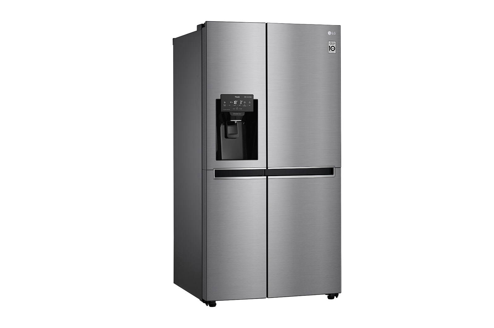 LG 625L Side by Side (Shiny Steel) - Energiklass E, Vatten/is utan röranslutning, Smart Diagnosis™ med Wi-Fi, GSL461ICEE