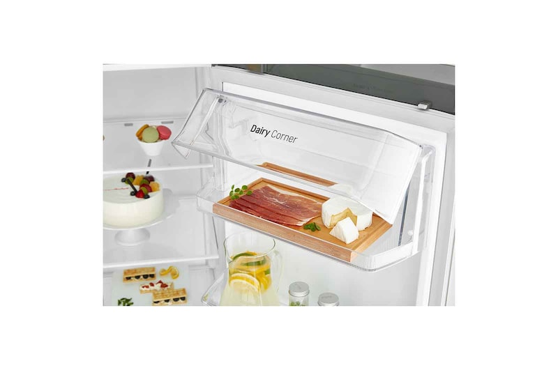 LG 625L Side by Side (Shiny Steel) - Energiklass F, Vatten/is via röranslutning, Smart Diagnosis™, GSL480PZXV