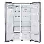 LG 625L Side by Side (Shiny Steel) - Energiklass F, Vatten/is via röranslutning, Smart Diagnosis™, GSL480PZXV