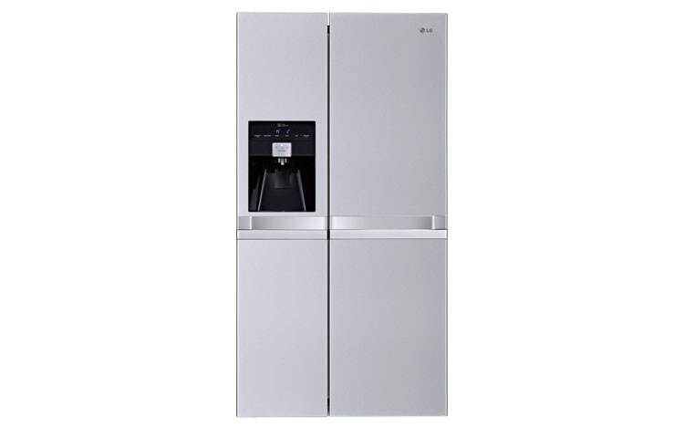 Vy framifrån av Avfrostningsfritt och Side-by-Side skåp med isdispenser (Nettovolym 540 liter) GSL545NSQZ