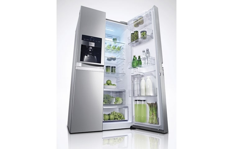 LG Avfrostningsfritt och Side-by-Side skåp med isdispenser (Nettovolym 540 liter), GSL545NSQZ