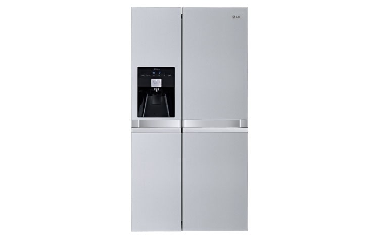 Vy framifrån av Avfrostningsfritt och Side-by-Side skåp med Non Plumbing isdispenser (Nettovolym 540 liter) GSL545NSYZ