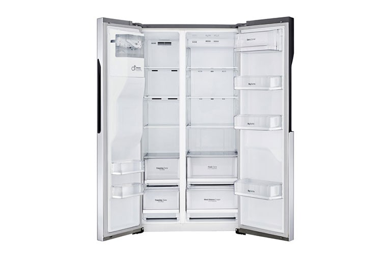 LG 606L Side by Side (Shiny Steel) - Energiklass F, Vatten/is via röranslutning, Smart Diagnosis™, GSL560PZXV