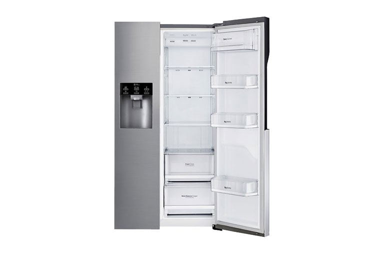 LG 606L Side by Side (Shiny Steel) - Energiklass F, Vatten/is via röranslutning, Smart Diagnosis™, GSL560PZXV