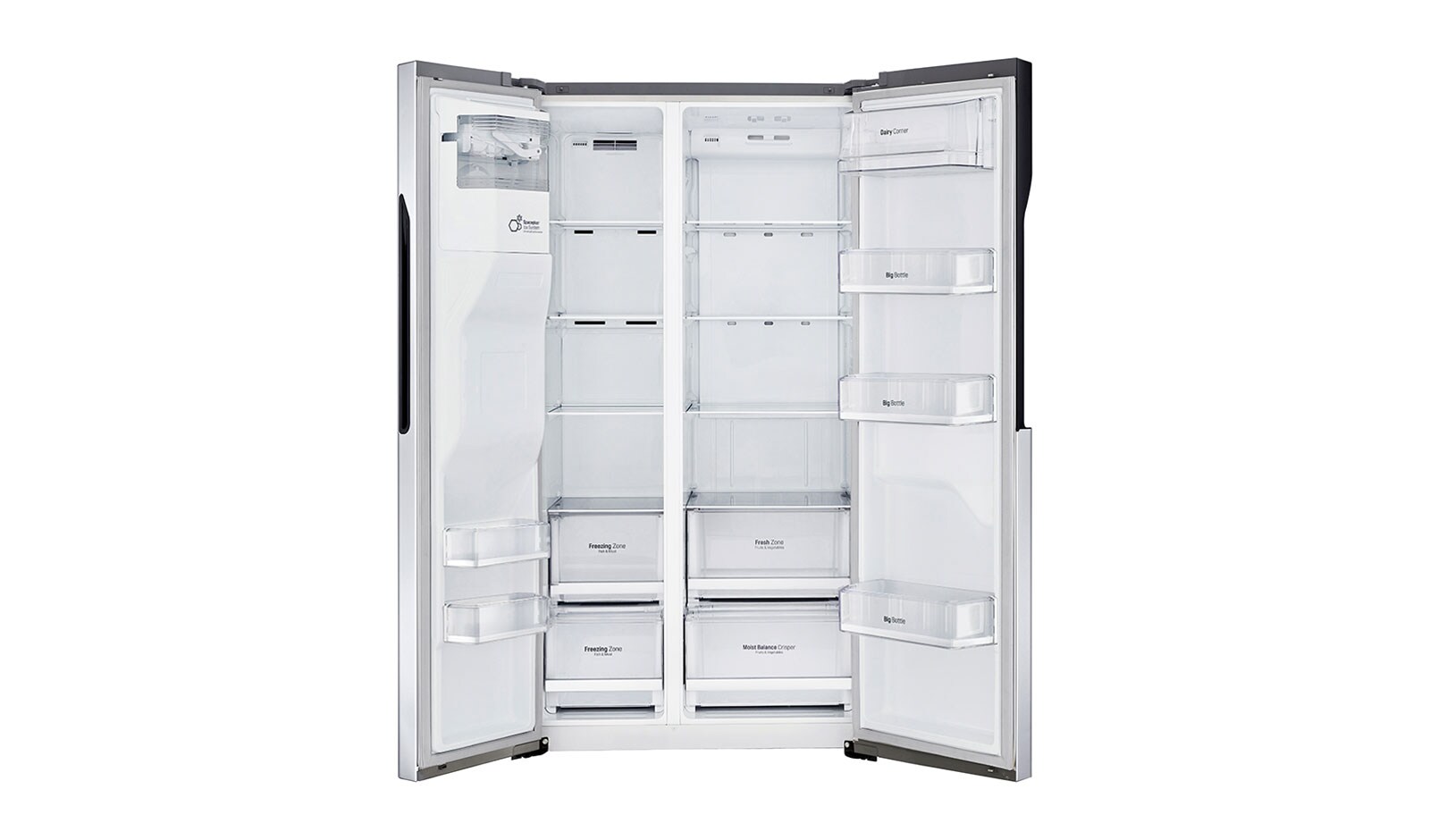 LG 606L Side by Side (Shiny Steel) - Energiklass F, Vatten/is via röranslutning, Smart Diagnosis™, GSL560PZXV