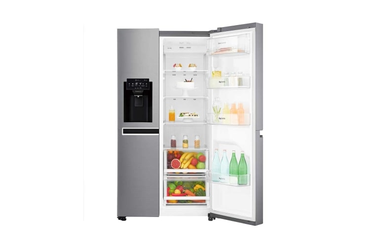 LG 625L Side by Side (Shiny Steel) - Energiklass F, Vatten/is via röranslutning, Smart Diagnosis™ med Wi-Fi, GSL760PZXV