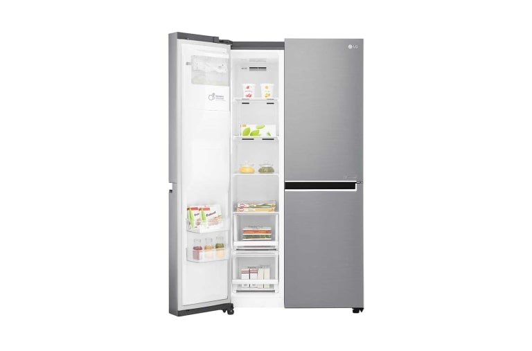 LG 625L Side by Side (Shiny Steel) - Energiklass F, Vatten/is via röranslutning, Smart Diagnosis™ med Wi-Fi, GSL760PZXV
