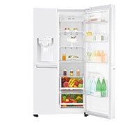 LG 625L Side by Side (Vit) - Energiklass F, Vatten/is via röranslutning, Smart Diagnosis™ med Wi-Fi, GSL760SWXV