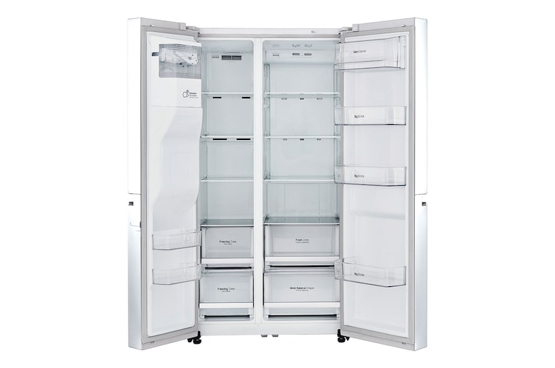 LG 625L Side by Side (Vit) - Energiklass F, Vatten/is via röranslutning, Smart Diagnosis™ med Wi-Fi, GSL760SWXV