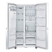 LG 625L Side by Side (Vit) - Energiklass F, Vatten/is utan röranslutning, Smart Diagnosis™ med Wi-Fi, GSL761SWYV
