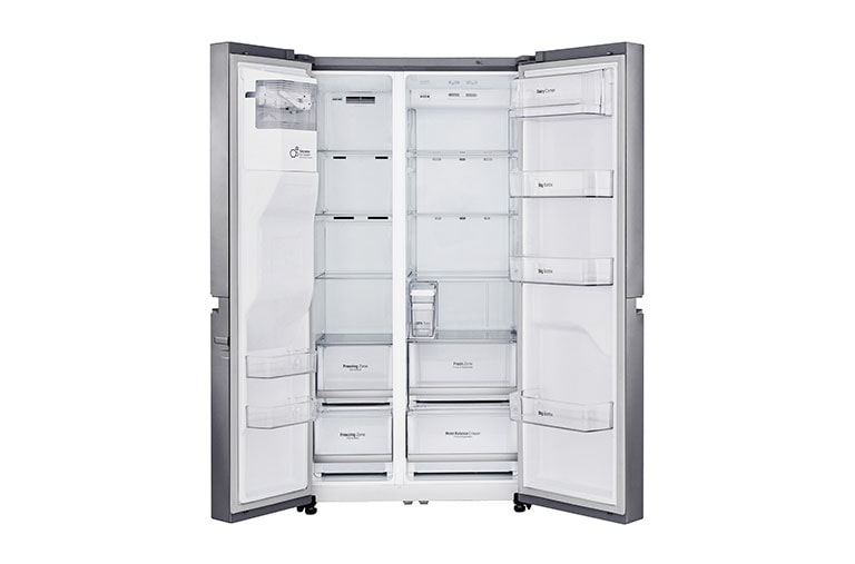 LG 625L Side by Side (Shiny Steel) - Energiklass F, Vatten/is utan röranslutning, Smart Diagnosis™ med Wi-Fi, GSL961PZUZ
