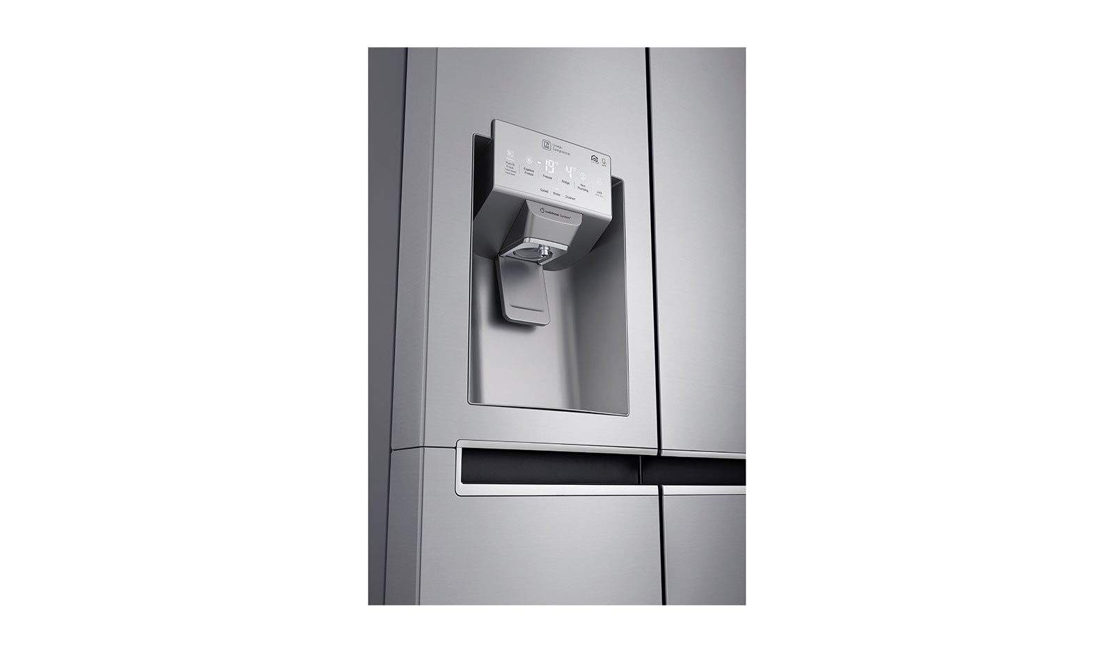 LG 625L Side by Side (Shiny Steel) - Energiklass F, Vatten/is utan röranslutning, Smart Diagnosis™ med Wi-Fi, GSL961PZUZ