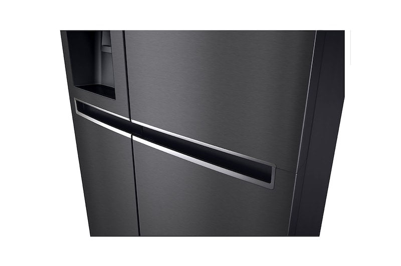 LG 634L Side by Side (Matte Black Stainless Steel), Is- & vattendispenser, Energiklass F, Vatten/is utan röranslutning, Smart Diagnosis™, GSLV31MCXM