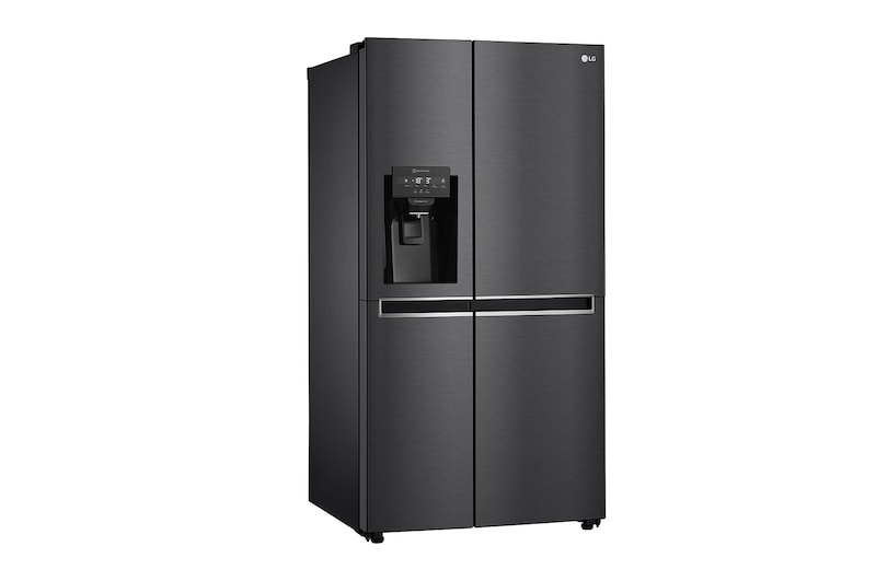 LG 634L Side by Side (Matte Black Stainless Steel), Is- & vattendispenser, Energiklass F, Vatten/is utan röranslutning, Smart Diagnosis™, GSLV31MCXM
