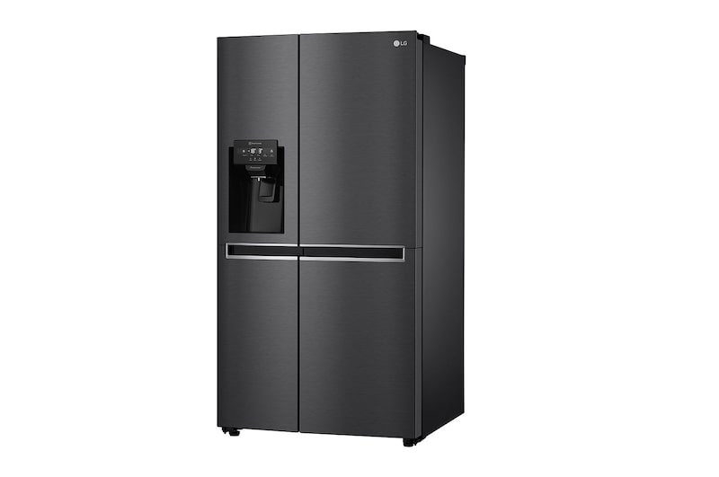 LG 634L Side by Side (Matte Black Stainless Steel), Is- & vattendispenser, Energiklass F, Vatten/is utan röranslutning, Smart Diagnosis™, GSLV31MCXM