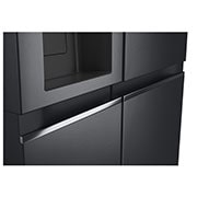 LG 635L Side by Side (Matte Black Stainless Steel), Is- & vattendispenser, Energiklass F, Vatten/is via röranslutning, Smart Diagnosis™ med Wi-Fi, GSLV70MCTM