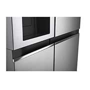 LG 635L Side by Side (Shiny Steel), Is- & vattendispenser, Energiklass E, Vatten/is via röranslutning, Smart Diagnosis™ med Wi-Fi, GSLV70PZLE
