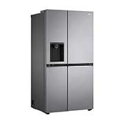 LG 635L Side by Side (Shiny Steel), Is- & vattendispenser, Energiklass E, Vatten/is via röranslutning, Smart Diagnosis™ med Wi-Fi, GSLV70PZLE