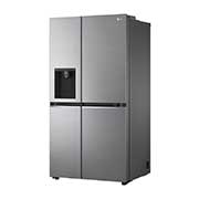 LG 635L Side by Side (Shiny Steel), Is- & vattendispenser, Energiklass E, Vatten/is via röranslutning, Smart Diagnosis™ med Wi-Fi, GSLV70PZLE