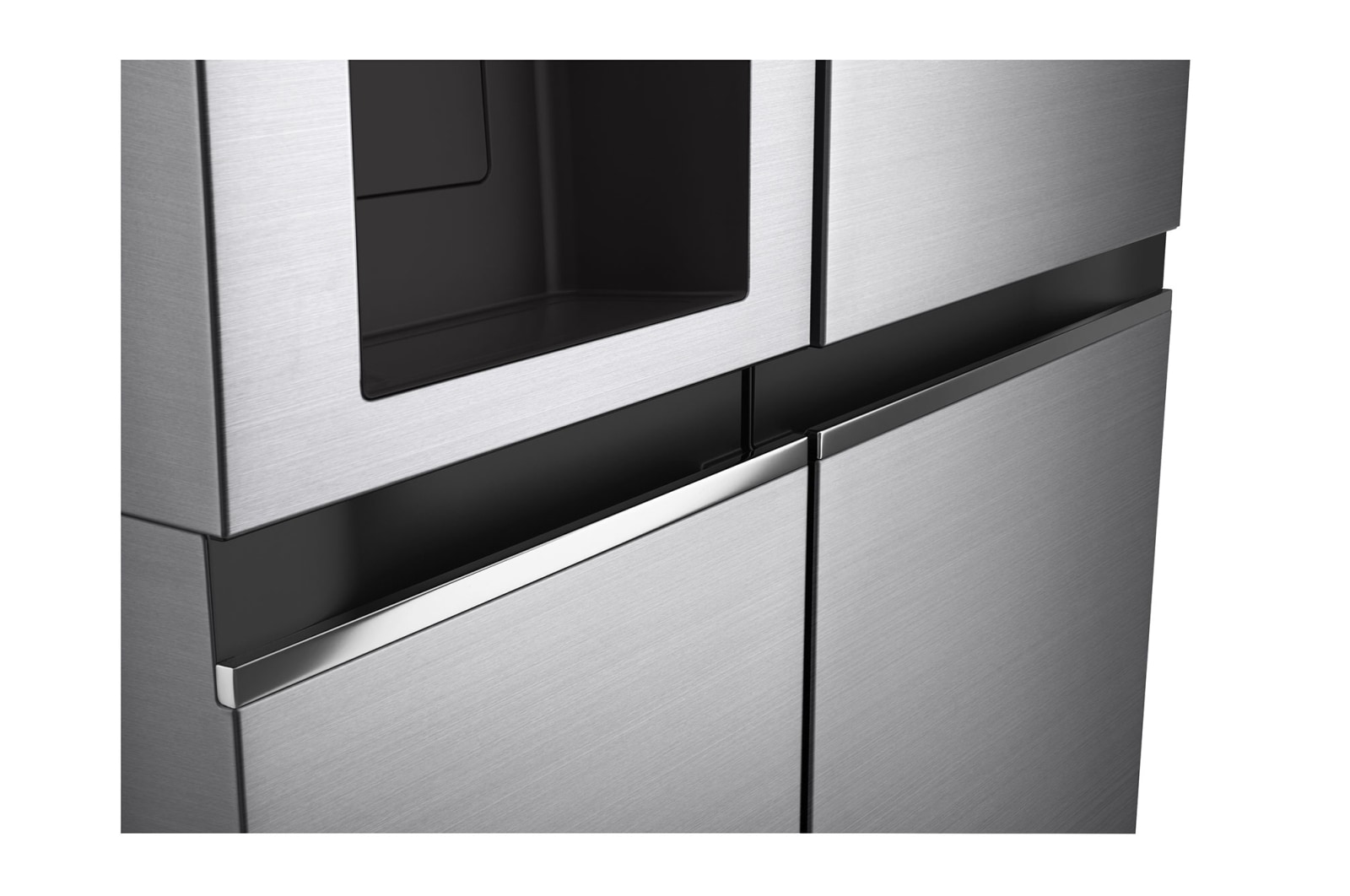 LG 635L Side by Side (Shiny Steel), Is- & vattendispenser, Energiklass E, Vatten/is via röranslutning, Smart Diagnosis™ med Wi-Fi, GSLV70PZLE