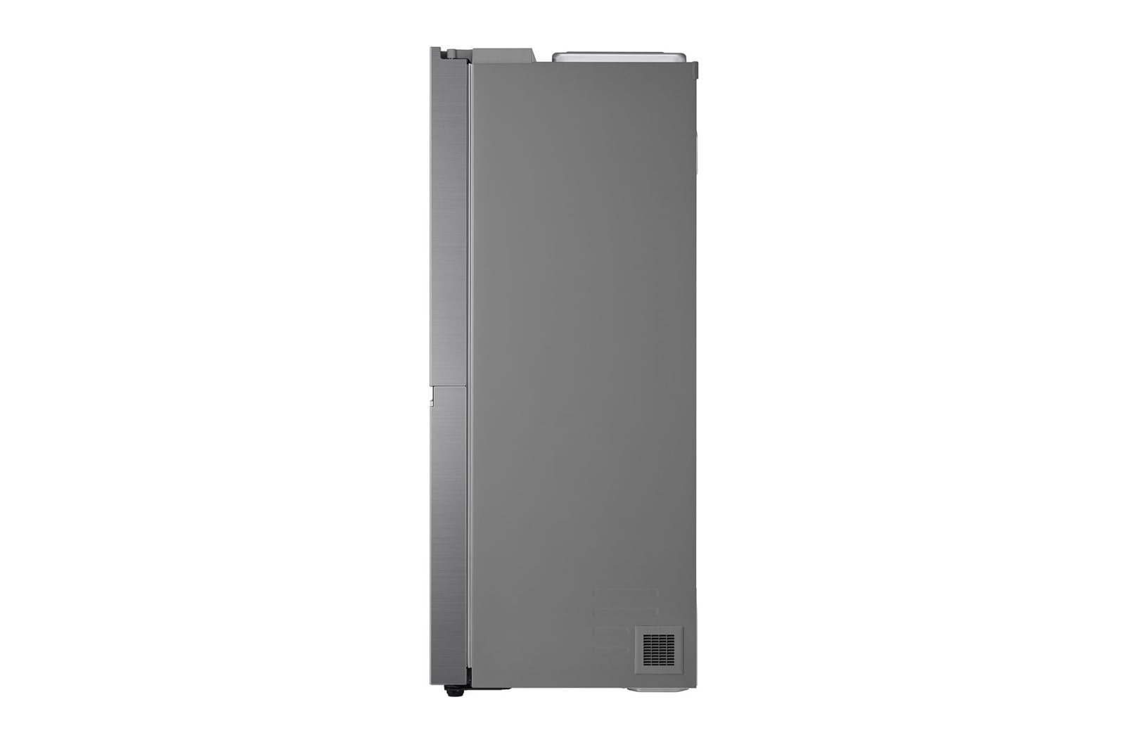 LG 635L Side by Side (Shiny Steel), Is- & vattendispenser, Energiklass E, Vatten/is via röranslutning, Smart Diagnosis™ med Wi-Fi, GSLV70PZLE