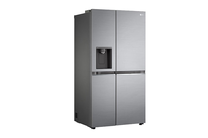 LG 635L Side by Side (Shiny Steel, Is- & vattendispenser, Energiklass D, Vatten/is via röranslutning, Smart Diagnosis™ med Wi-Fi, GSLV70PZTD