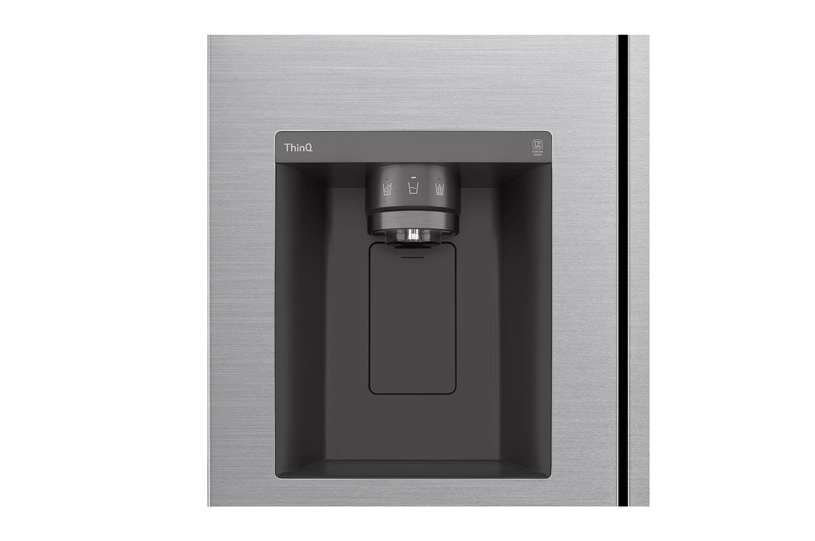LG 635L Side by Side (Shiny Steel, Is- & vattendispenser, Energiklass D, Vatten/is via röranslutning, Smart Diagnosis™ med Wi-Fi, GSLV70PZTD