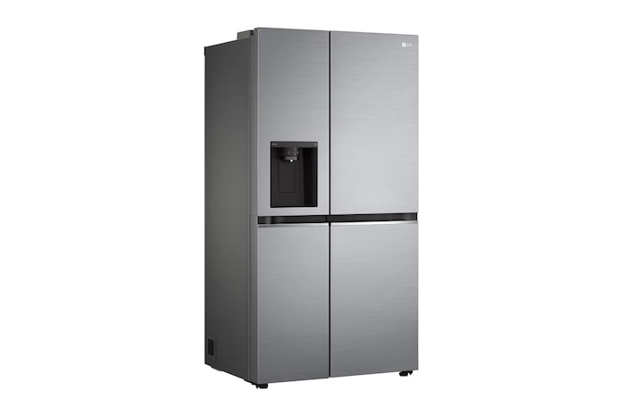 LG 635L Side by Side (Shiny Steel), Is- & vattendispenser, Energiklass E, Vatten/is via röranslutning, Smart Diagnosis™ med Wi-Fi, GSLV70PZTE