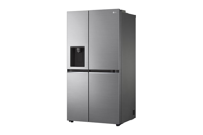 LG 635L Side by Side (Shiny Steel), Is- & vattendispenser, Energiklass E, Vatten/is via röranslutning, Smart Diagnosis™ med Wi-Fi, GSLV70PZTE