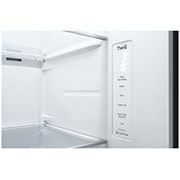 LG 635L Side by Side (Matte Black Steel), Is- & vattendispenser, Energiklass E, Vatten/is utan röranslutning, Smart Diagnosis™ med Wi-Fi, GSLV71MCLE