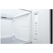 LG 635L Side by Side (Matte Black Steel), Is- & vattendispenser, Energiklass E, Vatten/is utan röranslutning, Smart Diagnosis™ med Wi-Fi, GSLV71MCTE